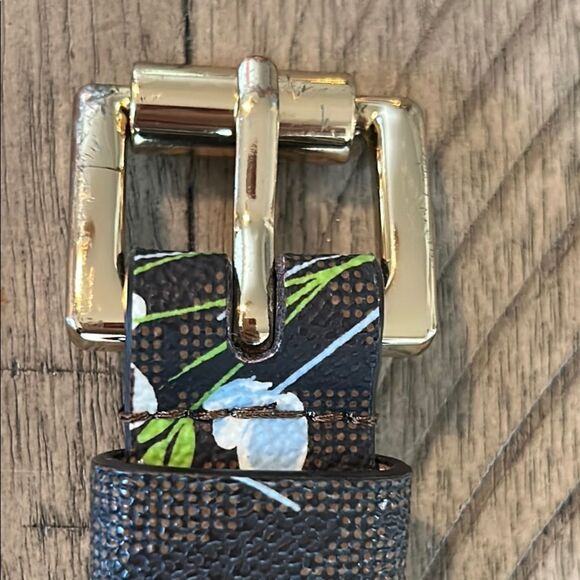 Michael Kors Daisy 🌼 MK Logo Belt Vegan 🌱 Chic Design! Large! - Picture 11 of 17
